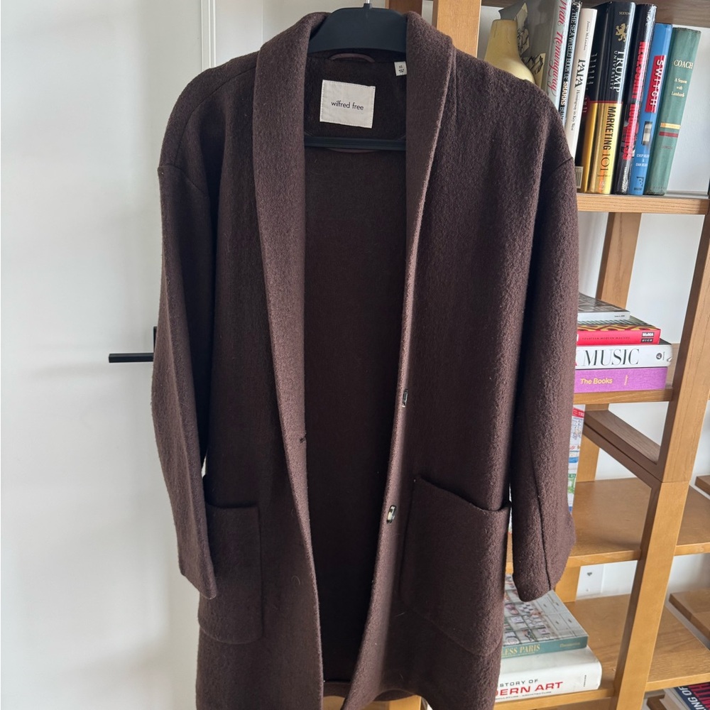 Wilfred Free Brown Wool Cardigan